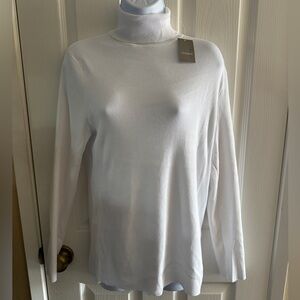Chico's Darcy Turtleneck Sweater Optic White Size 2